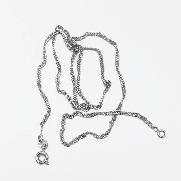 DIY Jewelry Necklace Accessories Love Pearl Platinum Plated Water Wave Chain