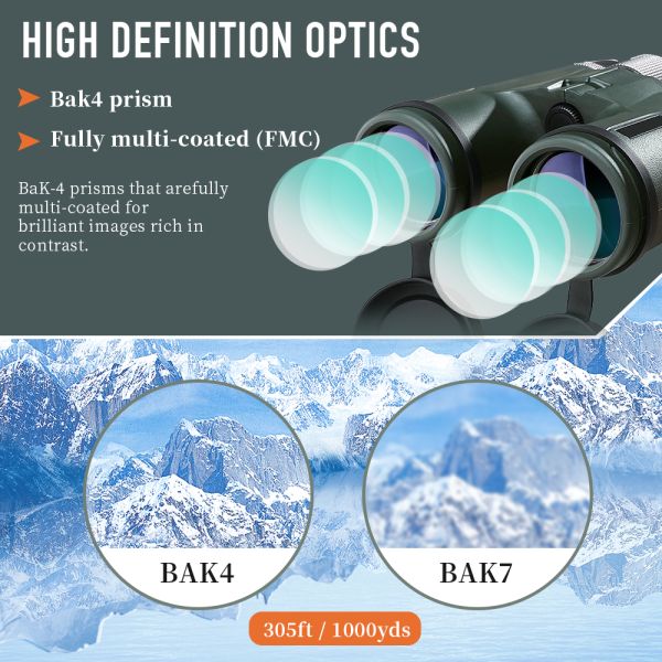 Hollyview 8X42 10x42 Roof Prism Binoculars For Adults Bird Watching Travel Stargazing