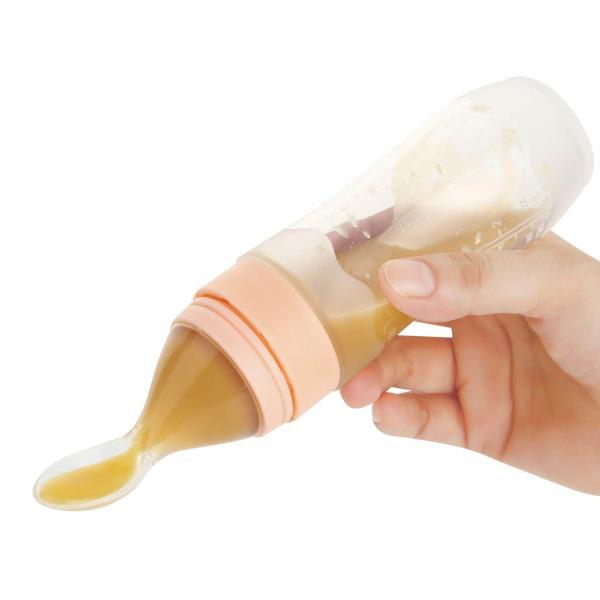 Infant Liquid Feeding Silicone Bottle Children'S Food Grade Silicone Extrusion Integrated Complementary Food Bottle