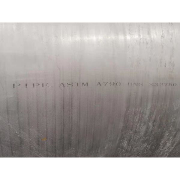 Cold Rolling ASTM A790 S32750 Duplex Steel Pipe 6M 50'' 12.5mm Welded Pipe