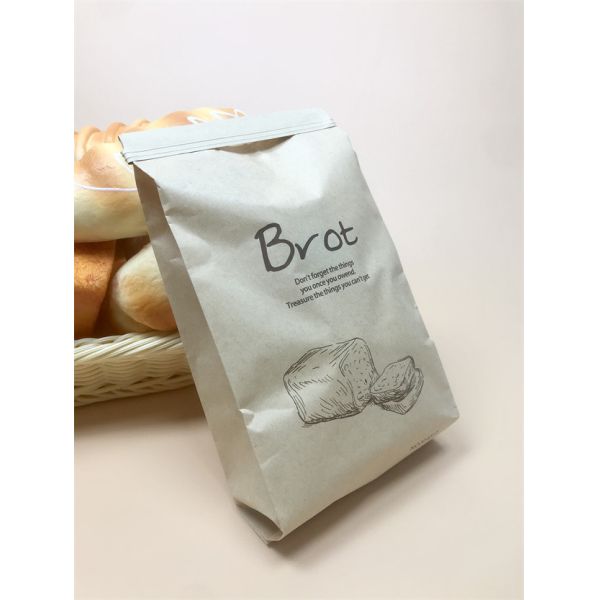 Sacs de baguette de pain en plastique recyclé sur mesure papier transparent laminé stockage 0,5 kg