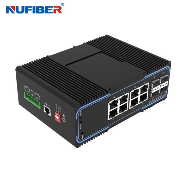 Industrial Ethernet Managed POE Switch L2 8x10 / 100 / 1000base-T 2x1000base-X SFP