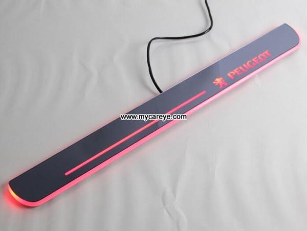 Peugeot 408 car Led lights Moving door sill light Welcome Pedal sale