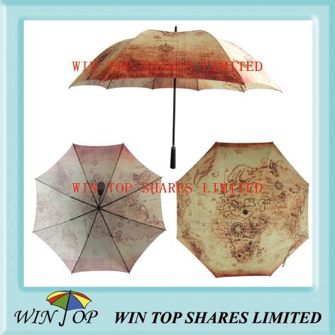 27 Inch Ancient Egypt Map Heat Transfer Umbrella(WT5084)