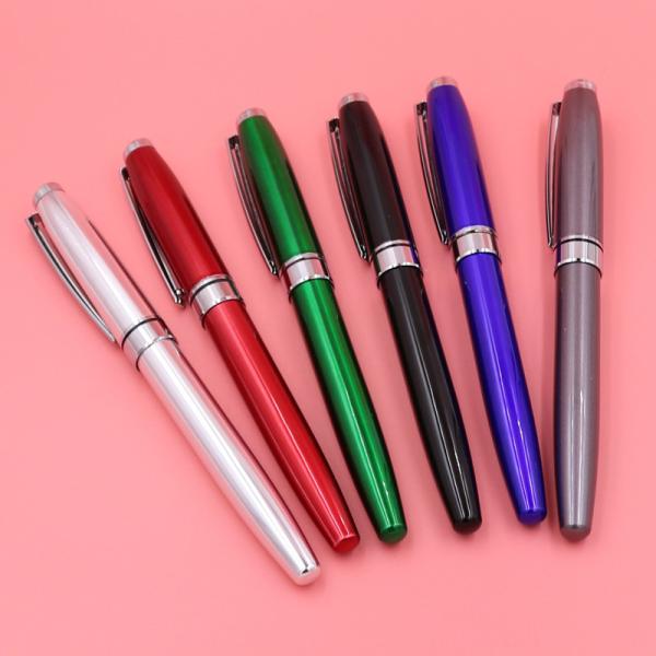 Metal Roller Ball Pen 1.0mm Bullet Tip Classic Ballpoint Pens Gel Ink Signature Pen