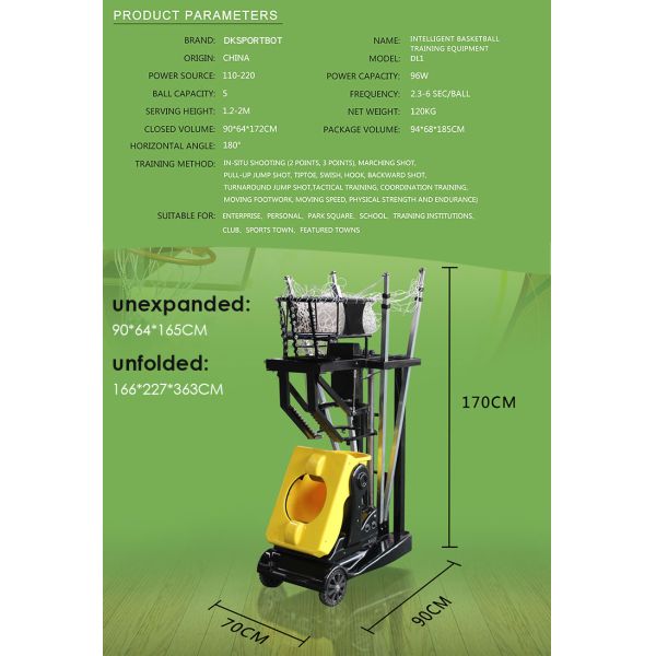 Uso exterior conectado cabo do Gym de Machine For Indoor do instrutor do tiro de basquetebol