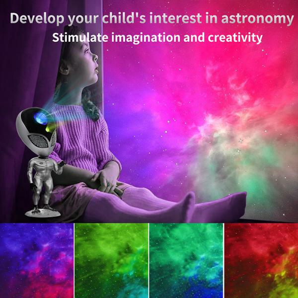 USB Alien Shape Smart Sky Galaxy Star Projector With Remote Control