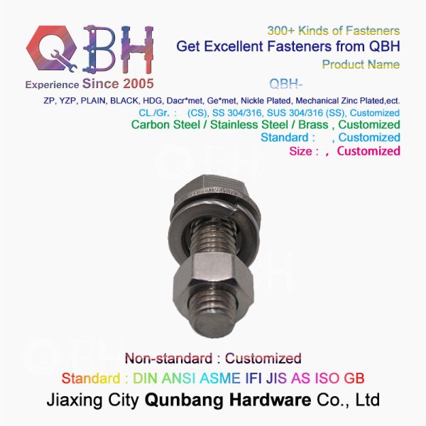 Наружная шестигранная прокладка из нержавеющей стали 304, болты с винтовой крышкой M3-M24, болты и гайки