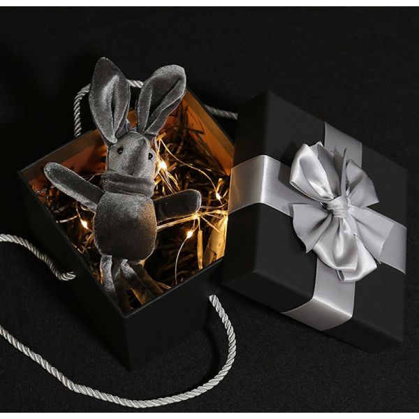 Gelebor Pearlescent Black Cardboard Gift Packing Box For Garment