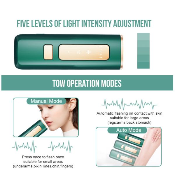 Get Rid of Hair Hassle Portable Ipl Hair Removal Device with 36w Power and Ice Cooling