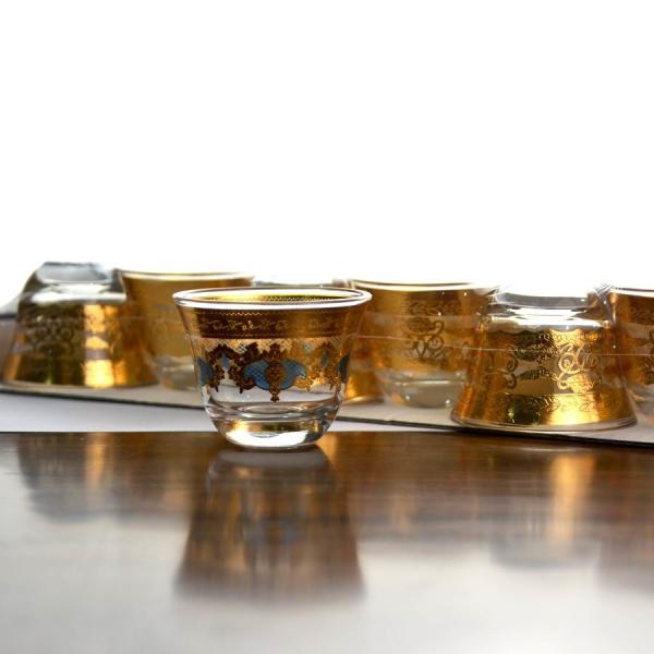 Secadora de roupa decorada Drinking Glasses do ouro da parte alta decalque luxuoso