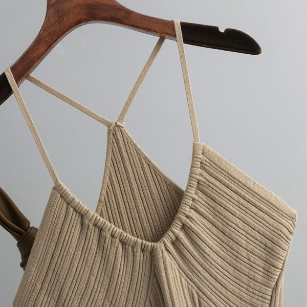 Autumn Outdoor Activity 2024 New camisole knit camisole cardigan dress women's sweater two-piece set