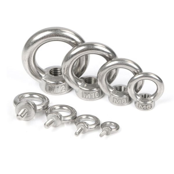 Stainless Steel A2 70 A4 80 DIN580 Triangle Ring Lifting Hook Eye Bolts Passivated Finish