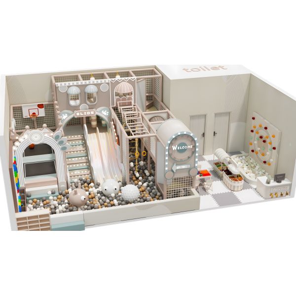 Clock Themed Indoor Playground Fun Safe Commercial Play Equipment For Toddler