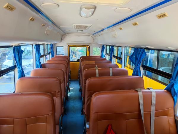 34 Seats Second Hand School Bus Diesel Fuel With V6 Engine
