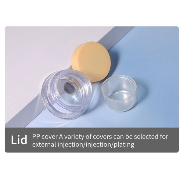 PS Matériau de base 10g Mini taille de voyage Plastic crème cosmétique pot jar avec couvercle coloré pour les yeux et le visage Jar Collier Matériau PS