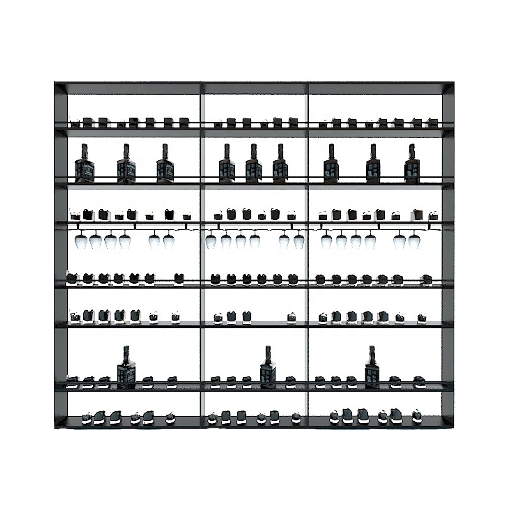 OEM Customize Cabinet Hardware Furniture Wood Kitchen Shelves Display Shelf with Led