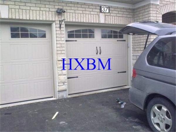 Motor Driving Safety Insulated aluminum Roller Garage Doors With Wooden Finish
