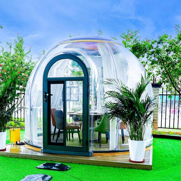 Outdoor Bubble House  Polycarbonate Dome House Glamping For Four Season New Design Dome Tent