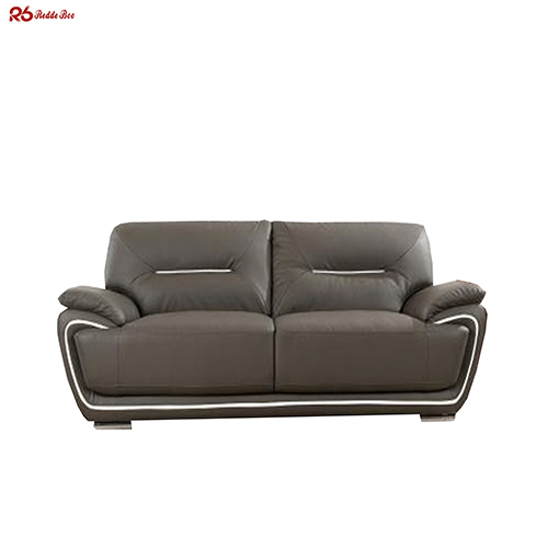 Apartment Size Overstuffed Cowhide Leather Sofa Furniture Anti Deformation