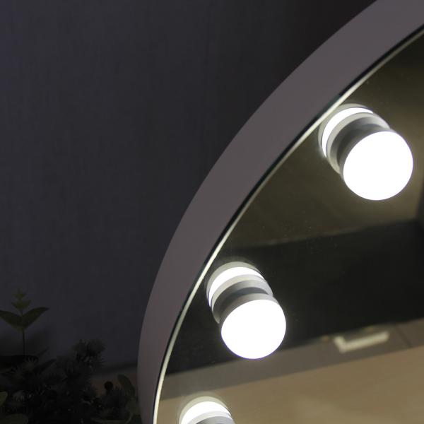 Pas de miroir à LED rond pliable Hollywood avec lumières Diamètre 50cm ou 80cm Bureau