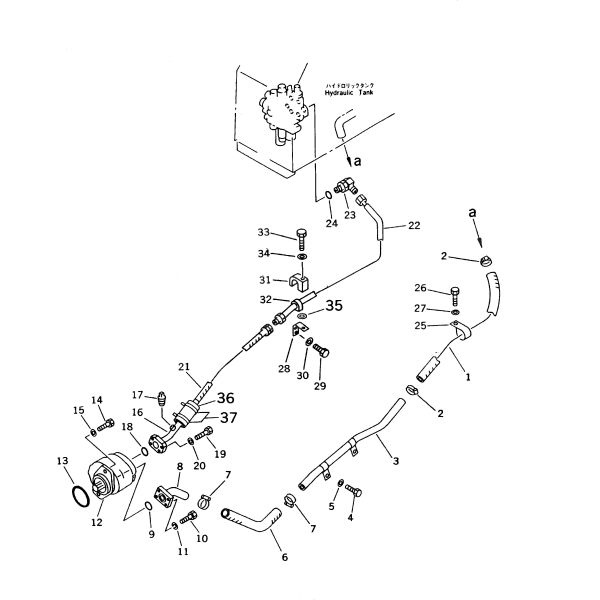 705-21-31020 SAL2-36 Komatsu Gear Pump D31A D31AM D31E D31P D31PG D31PL D31PLL D31Q, D31S D31SM D37A