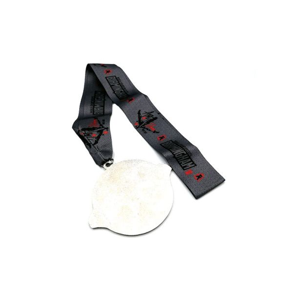 3 Inch Custom Metal Medals Die Stamping Charater Paint With Black Ribbon