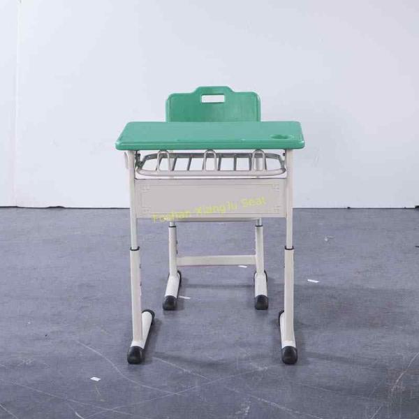 Aluminum Frame Middle High Student Desk And Chair Set HDPE Surface Mint Green