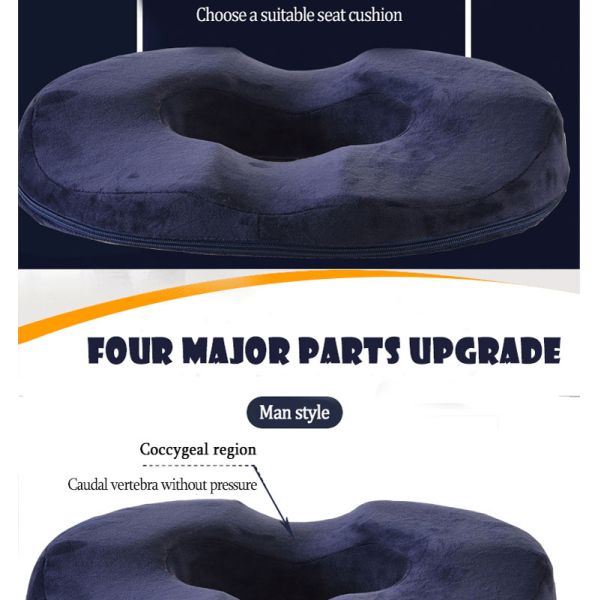 Comfortable and Durable 100% Polyester Donut Hemorrhoid Seat Cushion for Elderly