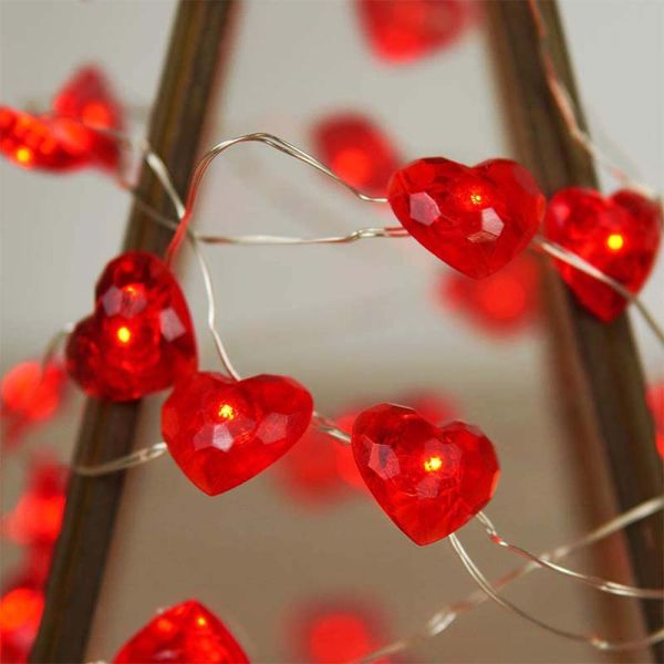 Valentines Day Gift Love Heart Wedding String Fairy String Light Indoor Wedding Party Garden Garland Valentines Day Decor
