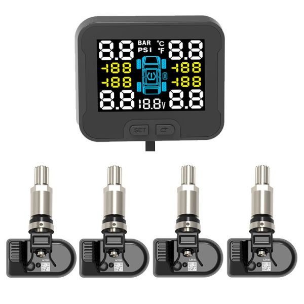 Aftermaket Lcd Display Car External Tire Pressure Monitoring System Tpms Sensor