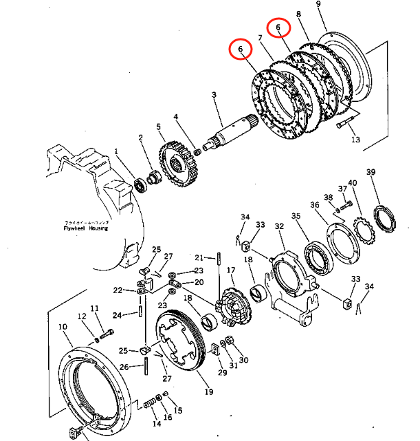 12F-10-11240 Диск трения Komatsu 12F1011240 Плита D40P D40AM GD510