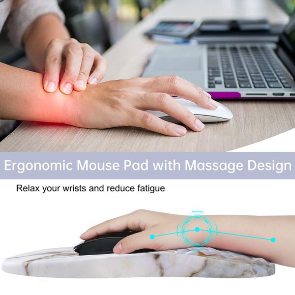 Desktop Silicone Gel Mouse Pad with Soft Memory Sponge Wrist Support