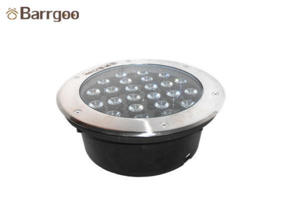 24w Round Led Underground Light Garden Path Buried Ip67 In Black Color
