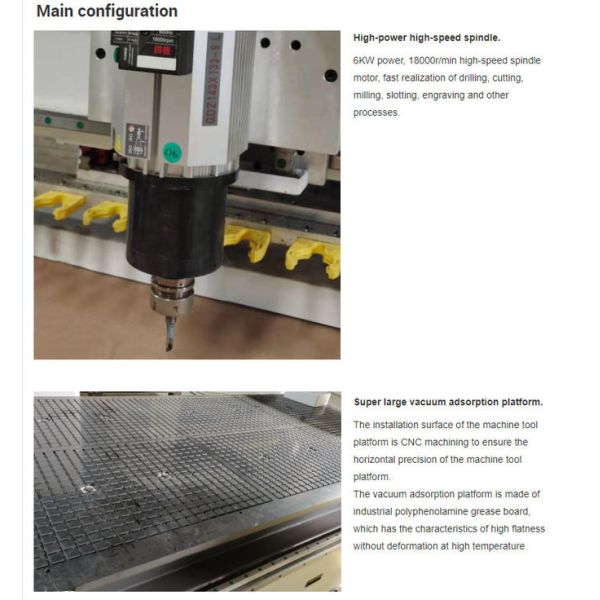 Скорость обработки маршрутизатора 40m/Min CNC оси Woodworking 3 мебели