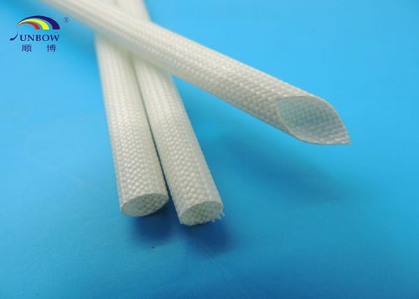 1200V White Color Silicone Resin glassfiber sleeving For Automotive Wiring Harness