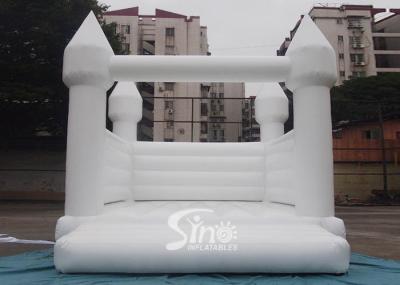 Outdoor 5x4m adults wedding white bouncy castle for wedding parties or events