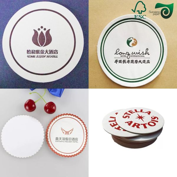 FSC 230g  250g White Water Absorbent Paper For Coaster Board Applications