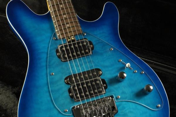 Mahogany body HsH pickups Quilted Maple Top single Binding Music Man olp Electric guitar Guitarra transparent pickguard