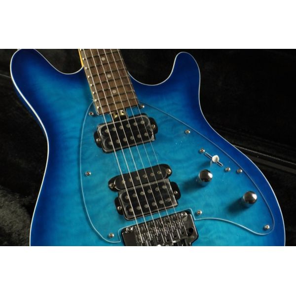 Mahogany body HsH pickups Quilted Maple Top single Binding Music Man olp Electric guitar Guitarra transparent pickguard