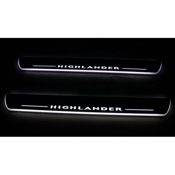 Toyota Highlander car door welcome lights LED Moving Door sill Scuff for sale