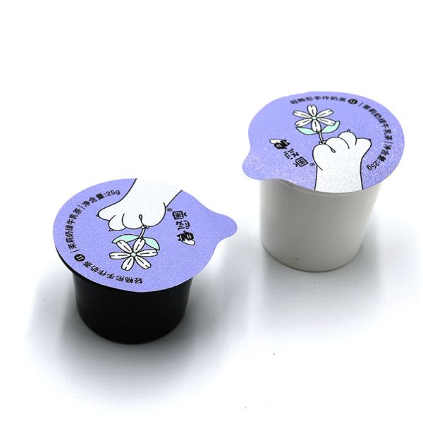 ODM Yogurt Die Cut Lid Peelable 22mm Alu Foil Lid