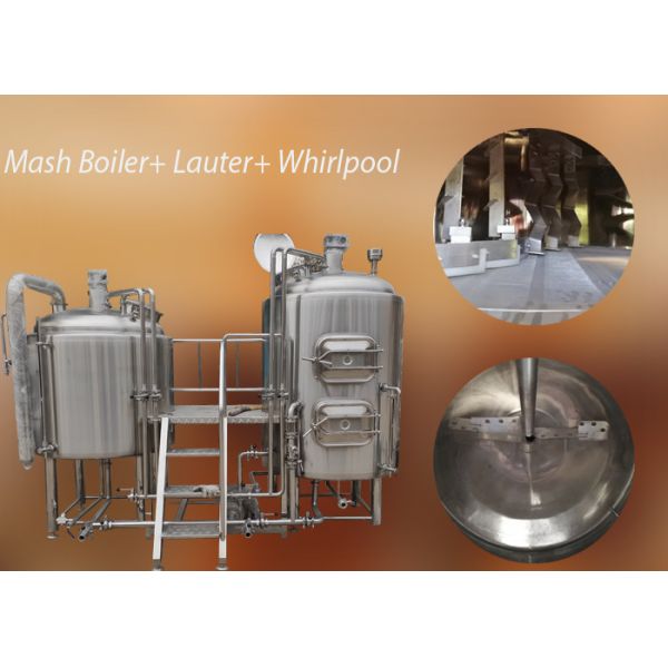 Commercial Brewery Craft Beer Equipment , Brewpub Equipment Of Sus304 Material