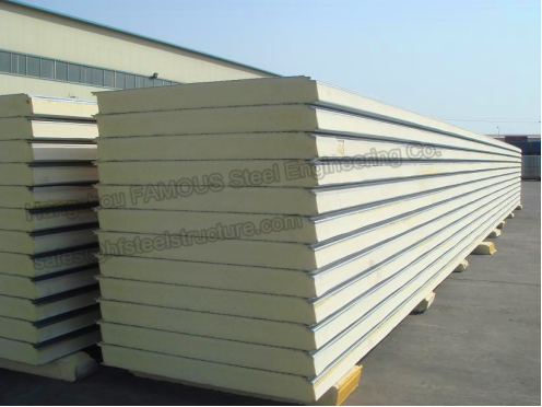 PIR 1150mm Sandwich Panel Fire Rating , 50mm Heat Resistant Wall Panel