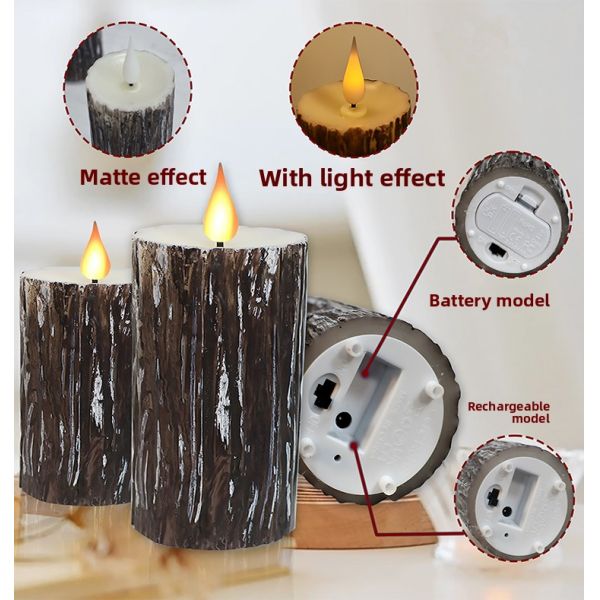 Manufacturer 10cm Real Wax Flameless LED Candles Battery Operated Pillar Remote Control Electric Flickering Candle by Piece