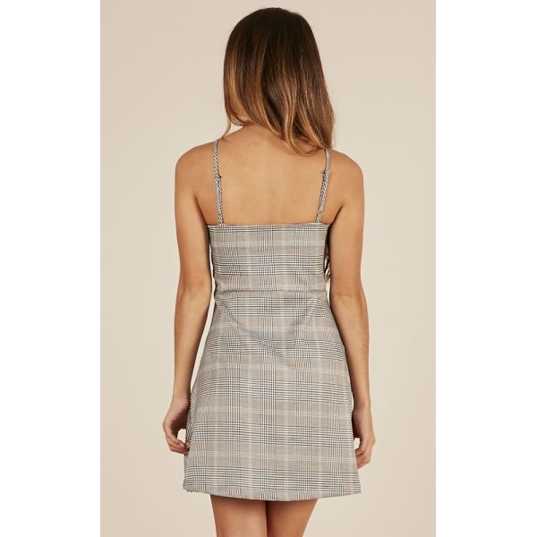 School Girl Sex Gingham Mini Dress Hot for Ladies