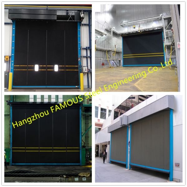 Overhead Roll Up Rubber Curtain Doors For Industry High Performance Rapid-roll Exterior Rubber Doors