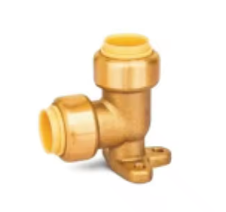 Brass Push Fit Wall Plate Elbow for PEX Water Pipes
