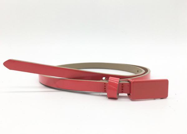 Plate Buckle Skinny Narrow 1.0CM Ladies Fashion Leather Belts