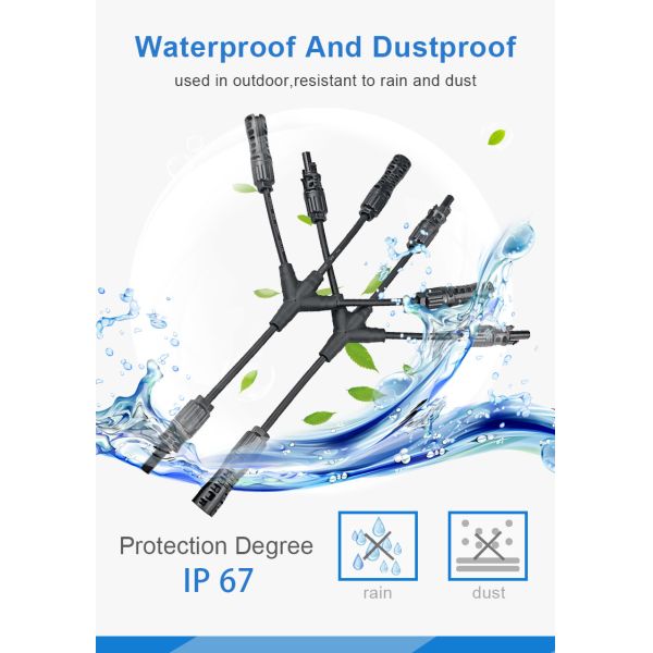 Conectores solares de 3 ramas 25A 3Y para el sistema de alimentación del módulo